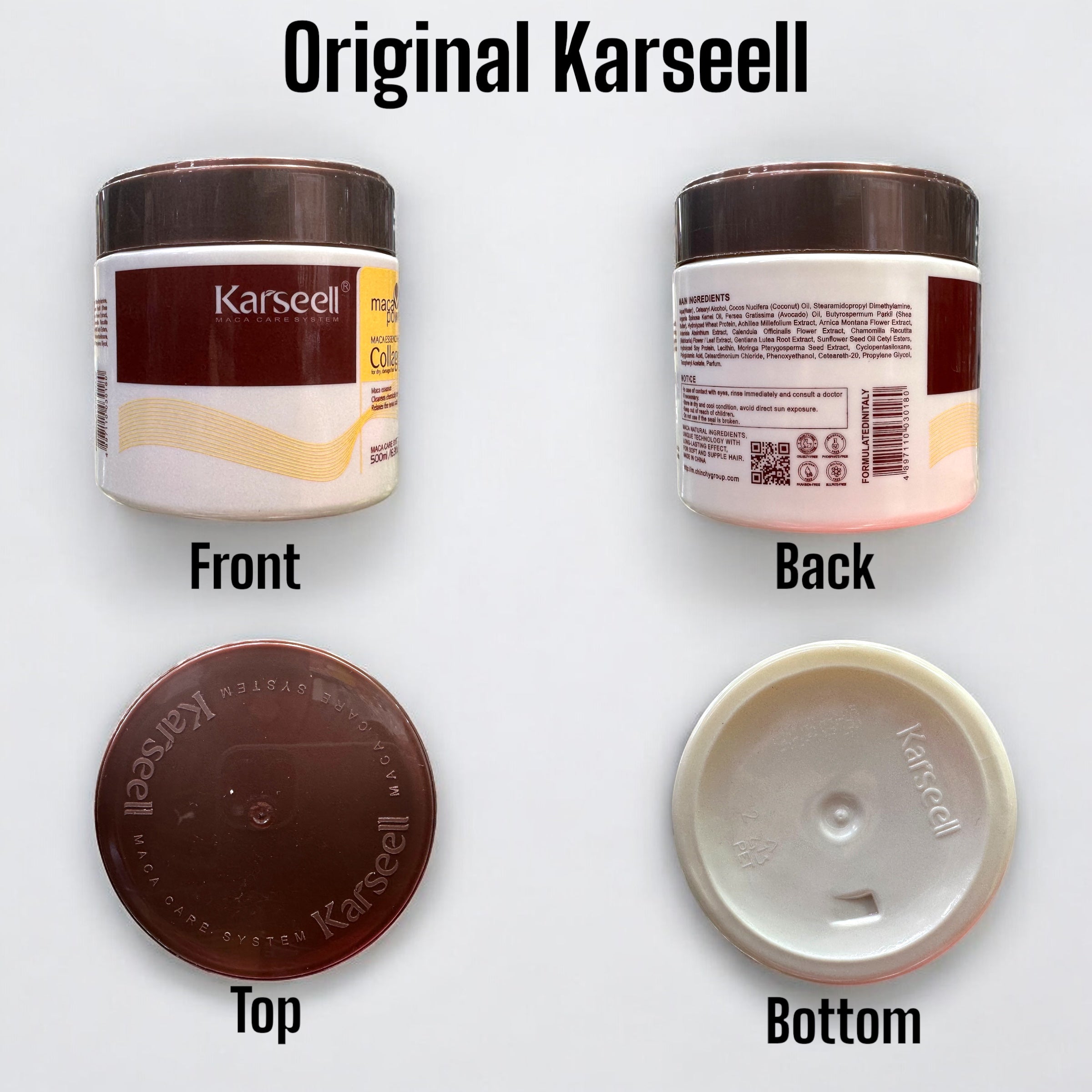 Karseell Collagen Hair Treatment Deep Repair Conditioning Argan Oil Collagen Hair Mask Essence for Dry Damaged Hair All Hair Types 16.90 oz 500ml