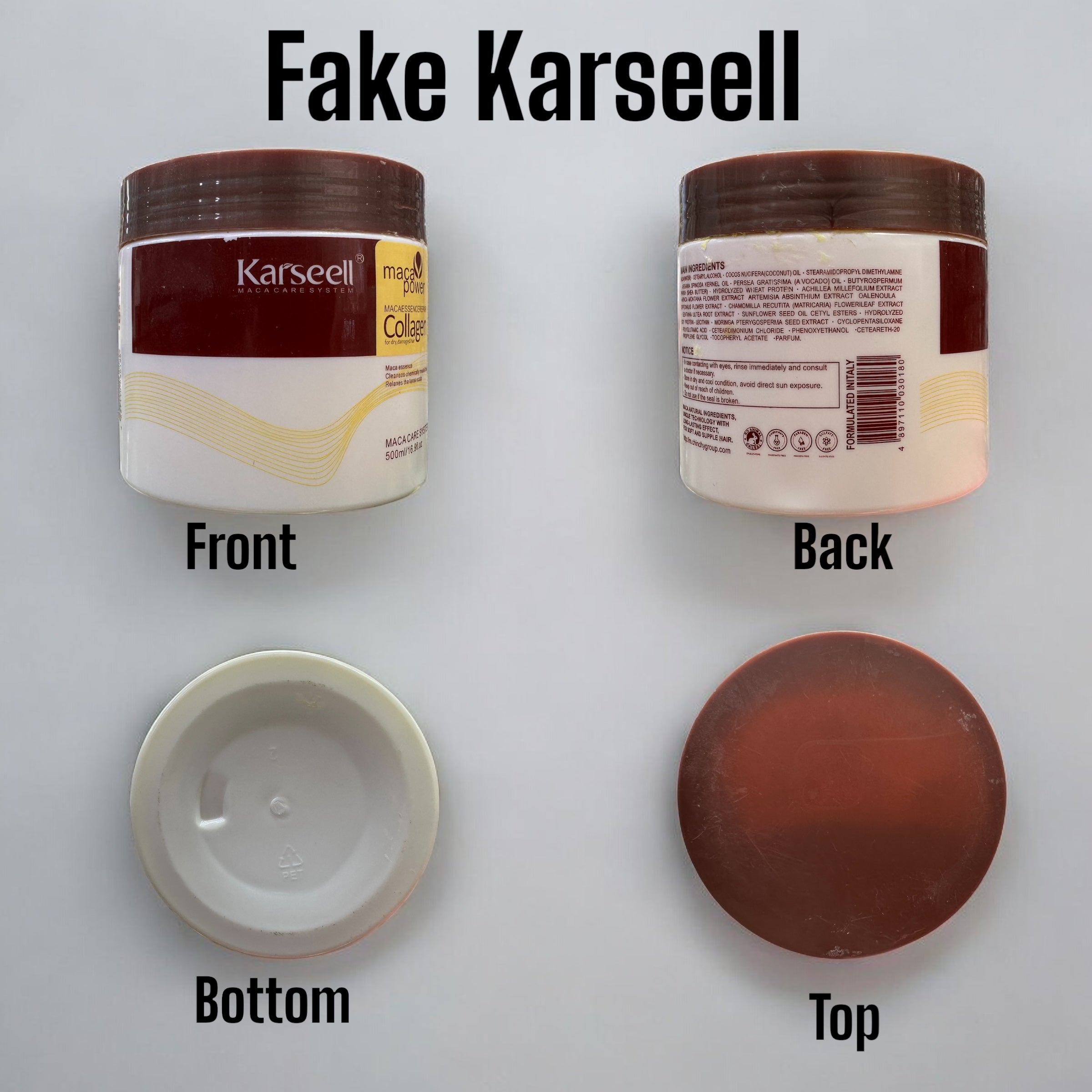 Karseell Collagen Hair Treatment Deep Repair Conditioning Argan Oil Collagen Hair Mask Essence for Dry Damaged Hair All Hair Types 16.90 oz 500ml