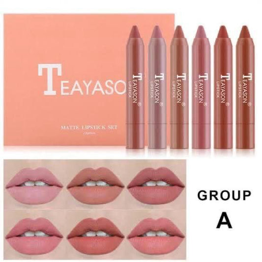 Teayason Matte Lipstick Crayons Set