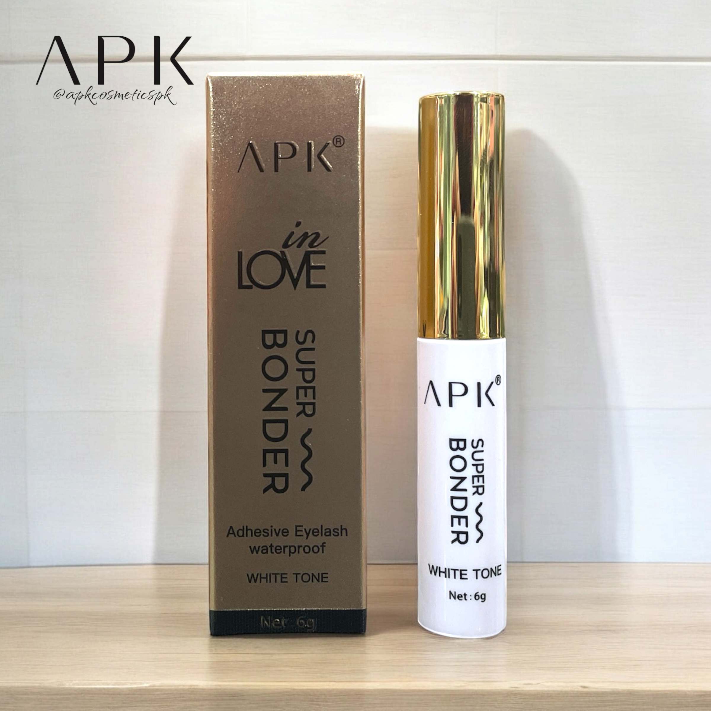 APK Super Bonder Eyelash Glue- White Tone 6g